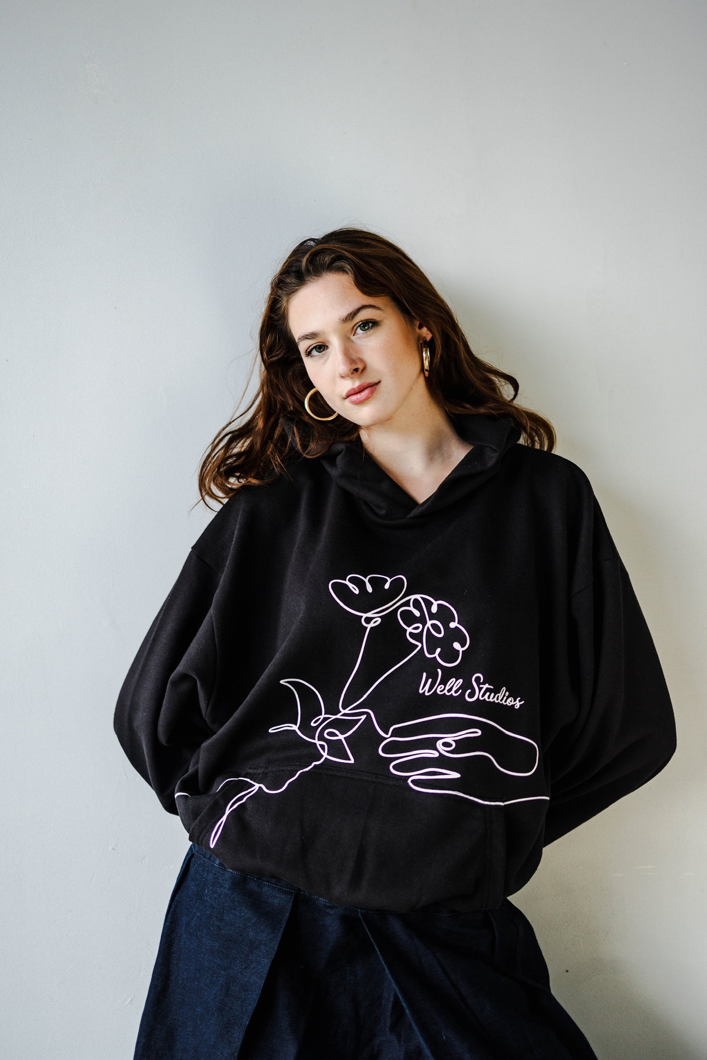 Well Studios Floral Hoodie (pre made)