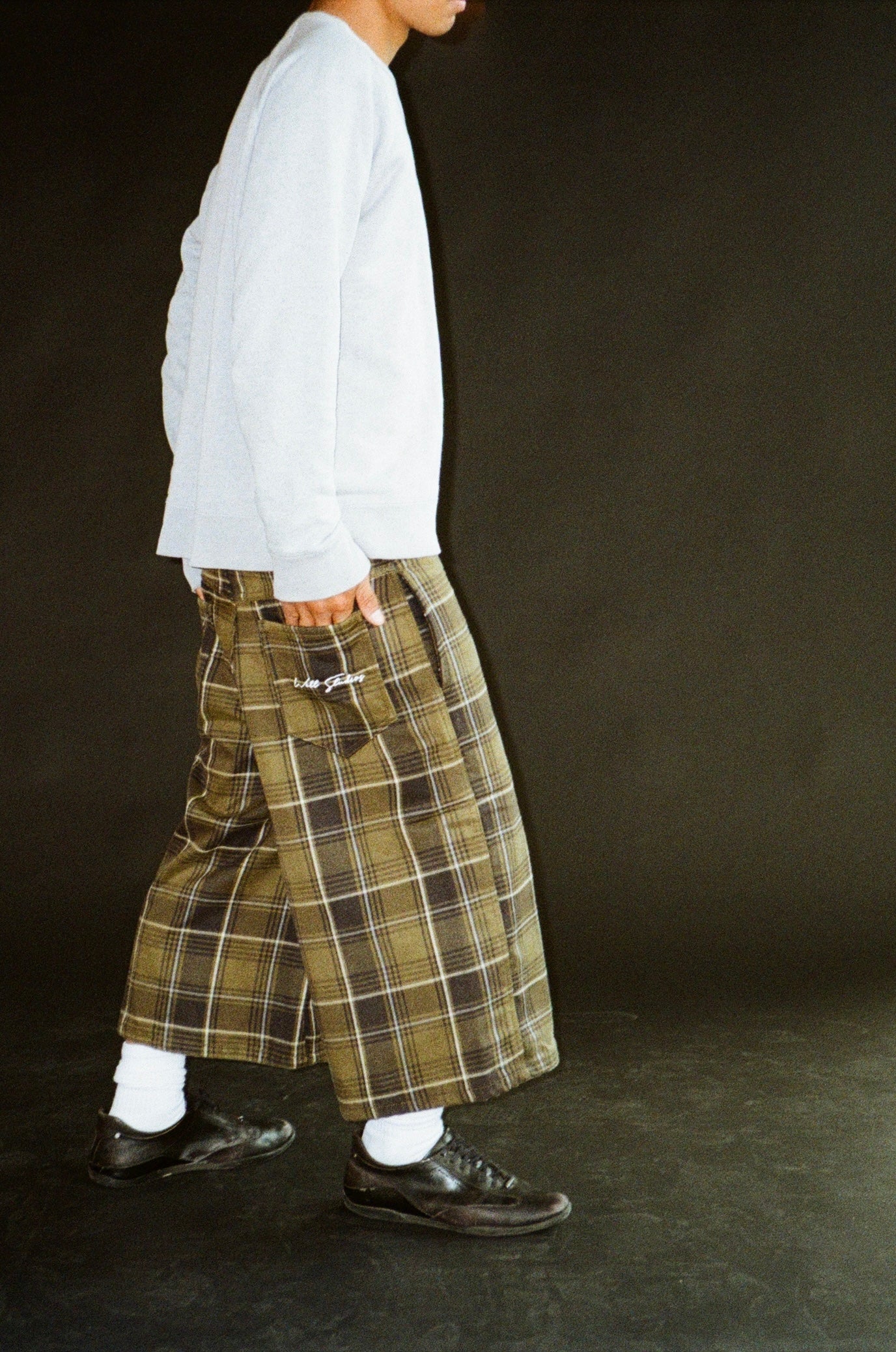 Plaid denim (forest green)