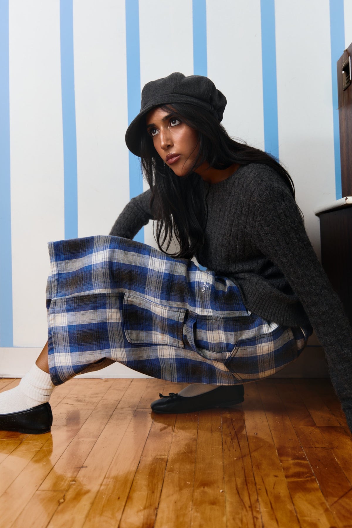 Plaid Denim (blue and grey)