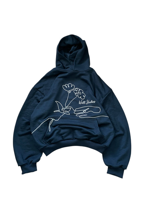Well Studios Floral Hoodie (pre made)