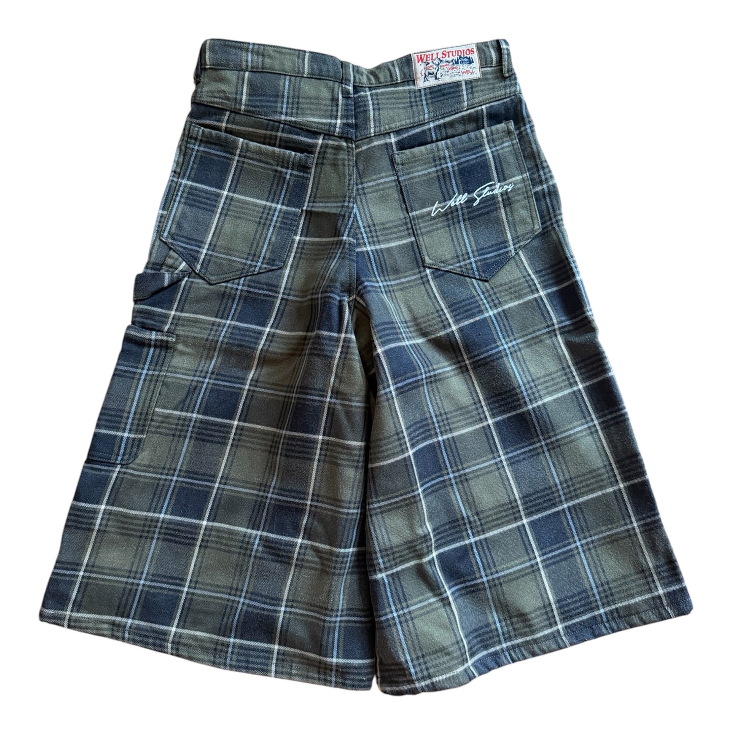 Plaid denim (forest green)