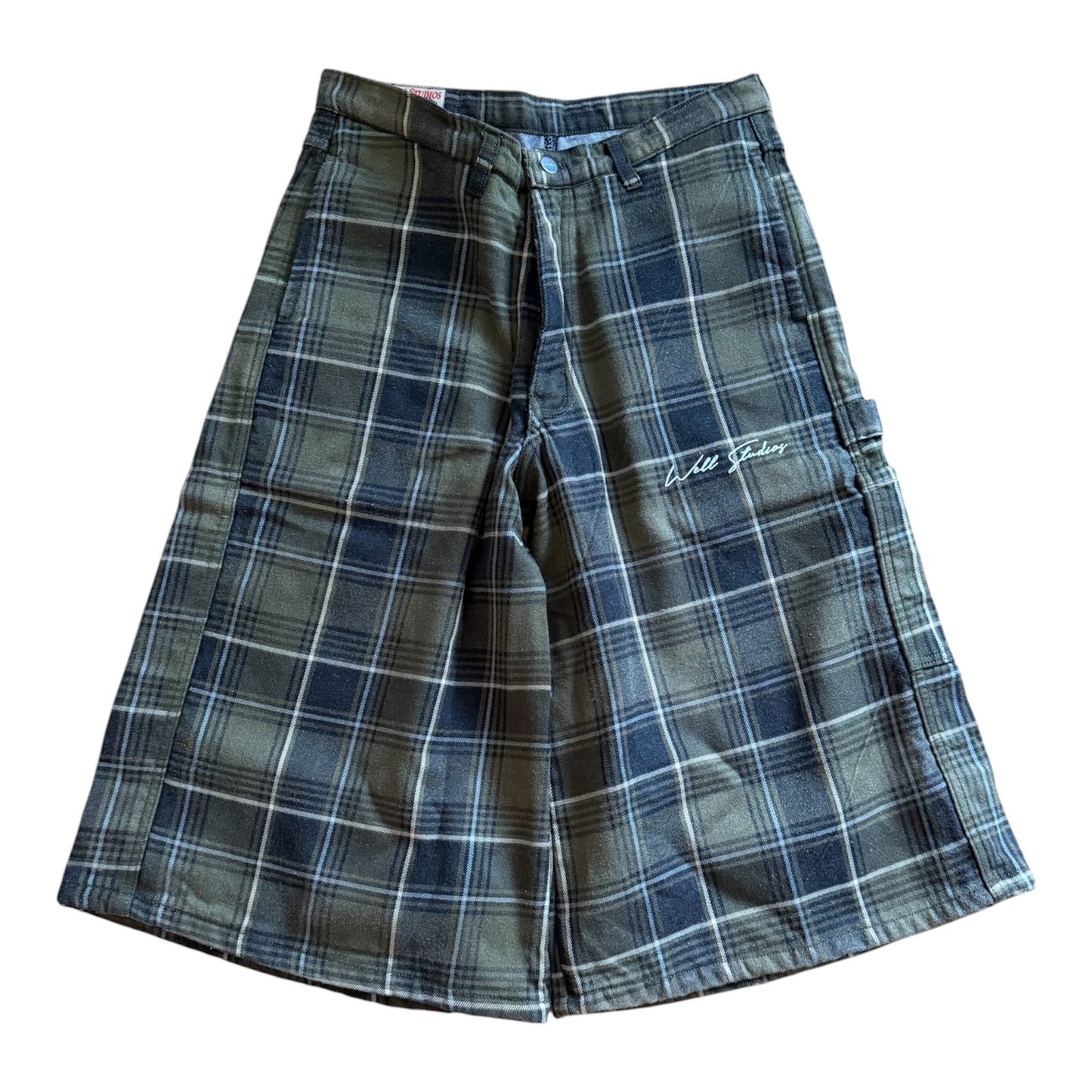 Plaid denim (forest green)